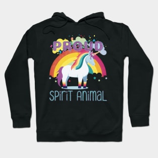 PRIDE Month Proud Spirit Animal Unicorn Hoodie